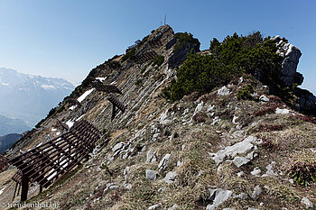 die letzten Meter zum Gipfel des Mattstocks