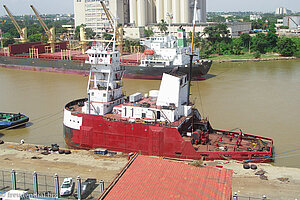 Blick über den Hafen in Santo Domingo