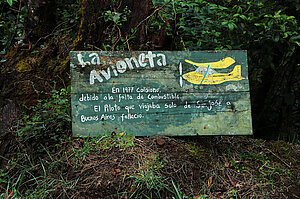 Infoschild zum La Avioneta