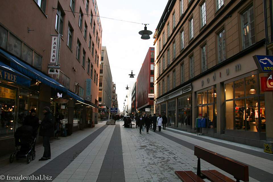 Haupteinkaufsstraße in Norrmalm, Stockholm