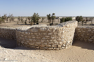 rekonstruierte Mauer | Ubar im Oman