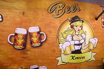 Biergarten von Kmin in der Train Street Hanoi