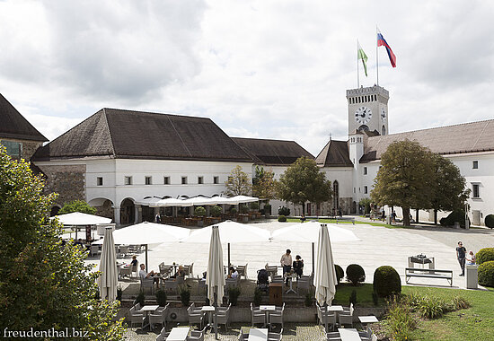 Das Schloss Ljubljana in der Hauptstadt Sloweniens