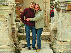 Anne und Lars beim Hadrian-Tempel