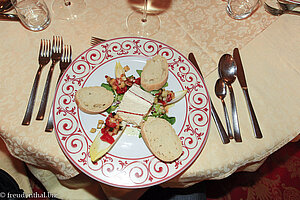 Vorspeise beim Galadinner im Hotel Bergblick