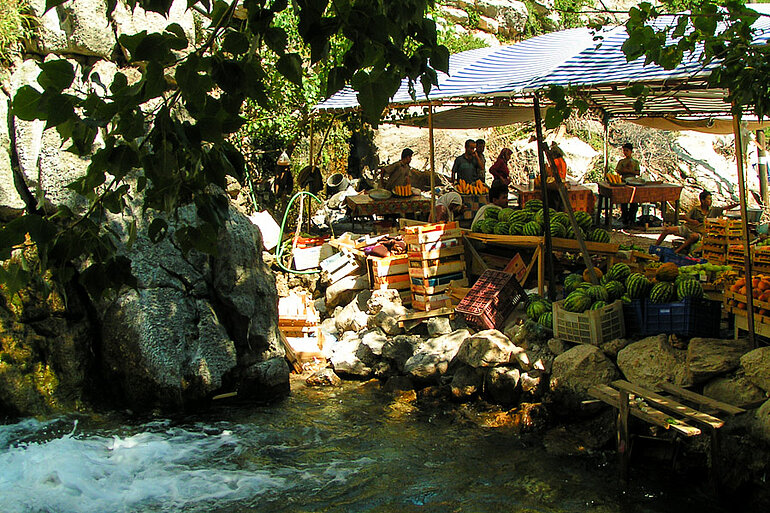 Teich am Markt bei Arykanda im Taurusgebirge