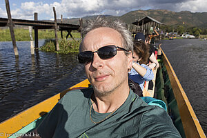 Lars unterwegs auf dem Inle-See