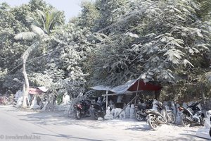 weiße Gegend - das Viertel der Steinmetze in Mandalay