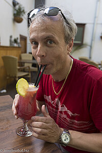 Draculars in der Pizzeria von Sighisoara