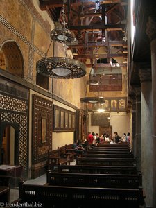 rechtes Seitenschiff der koptischen Kirche von Kairo