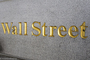 bei der Wall Street von New York