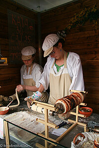 Trdlo-Stand auf dem Prager Ostermarkt