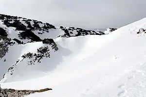 Schneefelder am Unterberg