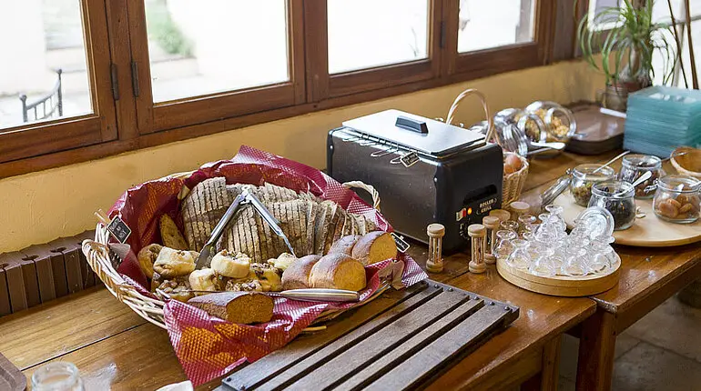 Frühstück im Hotel des Grottes in Cabrerets
