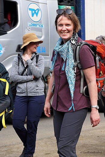 Annette ist bereits für unsere Trekking-Tour in Cao Bang