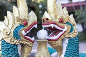 Drachen im Chanthaboury Temple von Vientiane