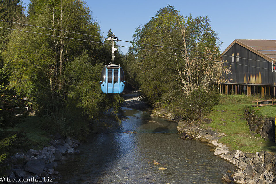 Hornbahn über der Ostrach zum Imberger Horn