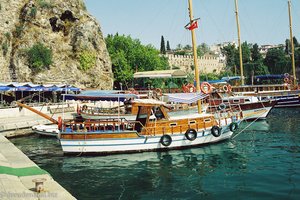 Gulet im Hafen von Antalya