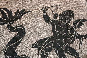 eines der alten Mosaike in den Caracalla Thermen