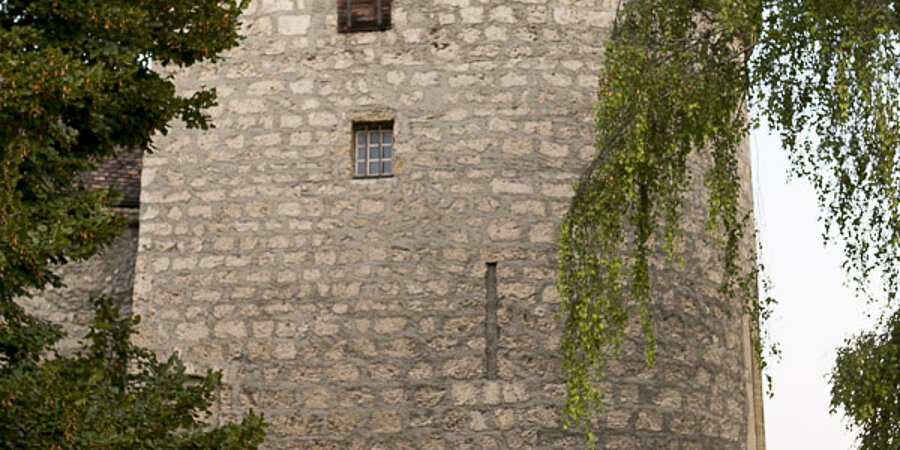 Eckturm vom Château de Rolle am Genfersee