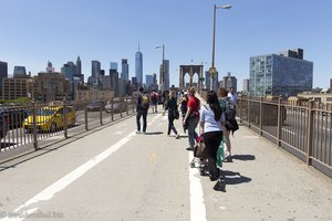 Zuweg zur Fußgängerrampe der Brooklyn Bridge