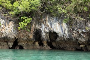 zerklüftete Felseninseln in der Phang Nga Bay