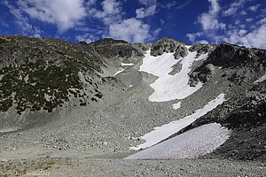 der Rest vom Gletscher auf dem Blackcomb Mountain