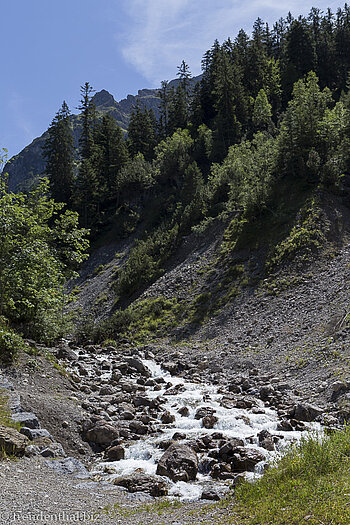 Am Wildentalbach auf dem Weg zur Fiderepasshütte