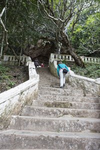 Treppe zum Tham Ting - Pak-Ou-Höhlen