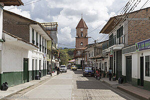 In den Gassen von San Agustín in Kolumbien.