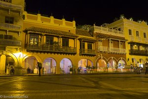 Abends beim Platz der Kutschen in Cartagena.