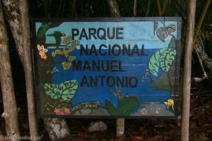 Infotafel zum Nationalpark Manuel Antonio