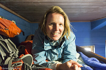 Anne in der Gîte Piton des Neiges