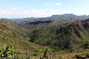 Sicht nach Osten zur Ostküste von Santiago de Kap Verde