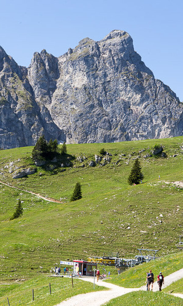 Blick von der Breitenbergbahn zum Aggenstein