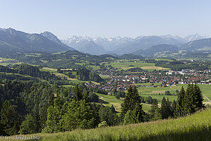 Blick auf Sonthofen im Allgäu