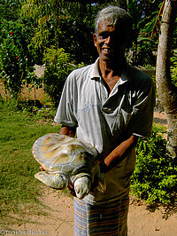 Fernando mit verbeulter Schildkröte