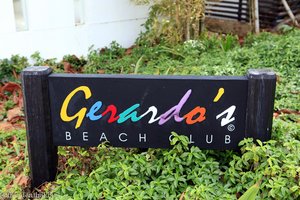 Das schönste an Gerado's Beach Club ist das Schild.