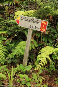 Wegweiser zum Cabeco Verde