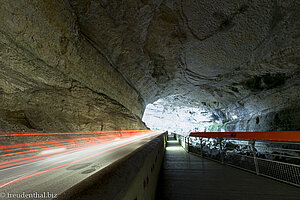 in der Grotte du Mas d'Azil beim Besucherzentrum