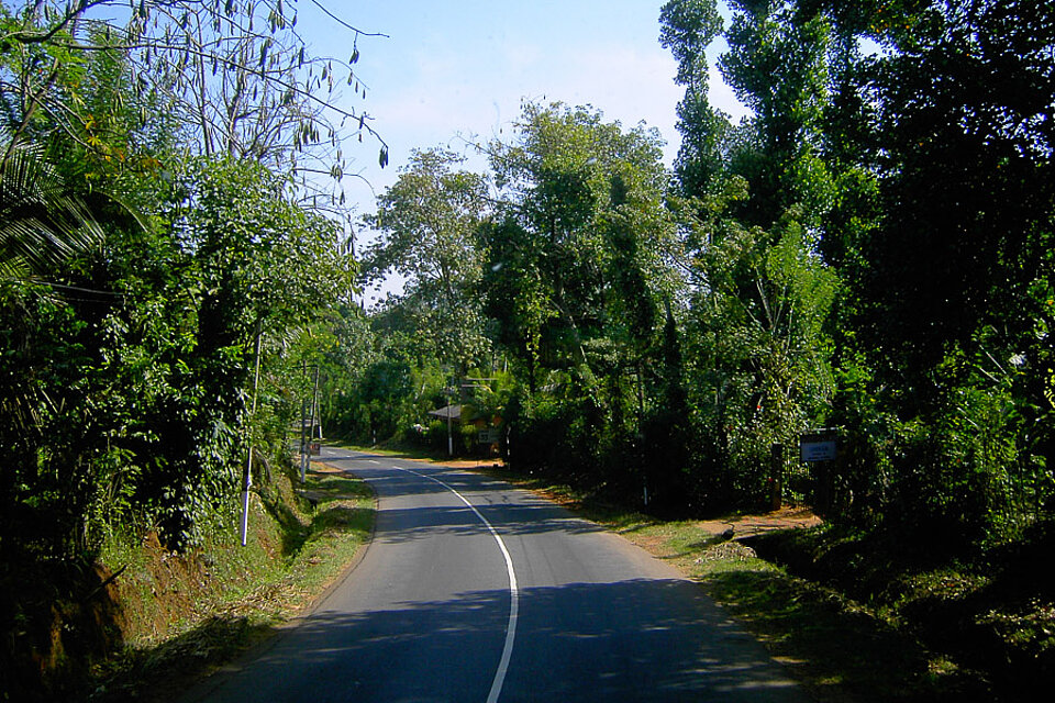 Straße nach Matale auf Sri Lanka