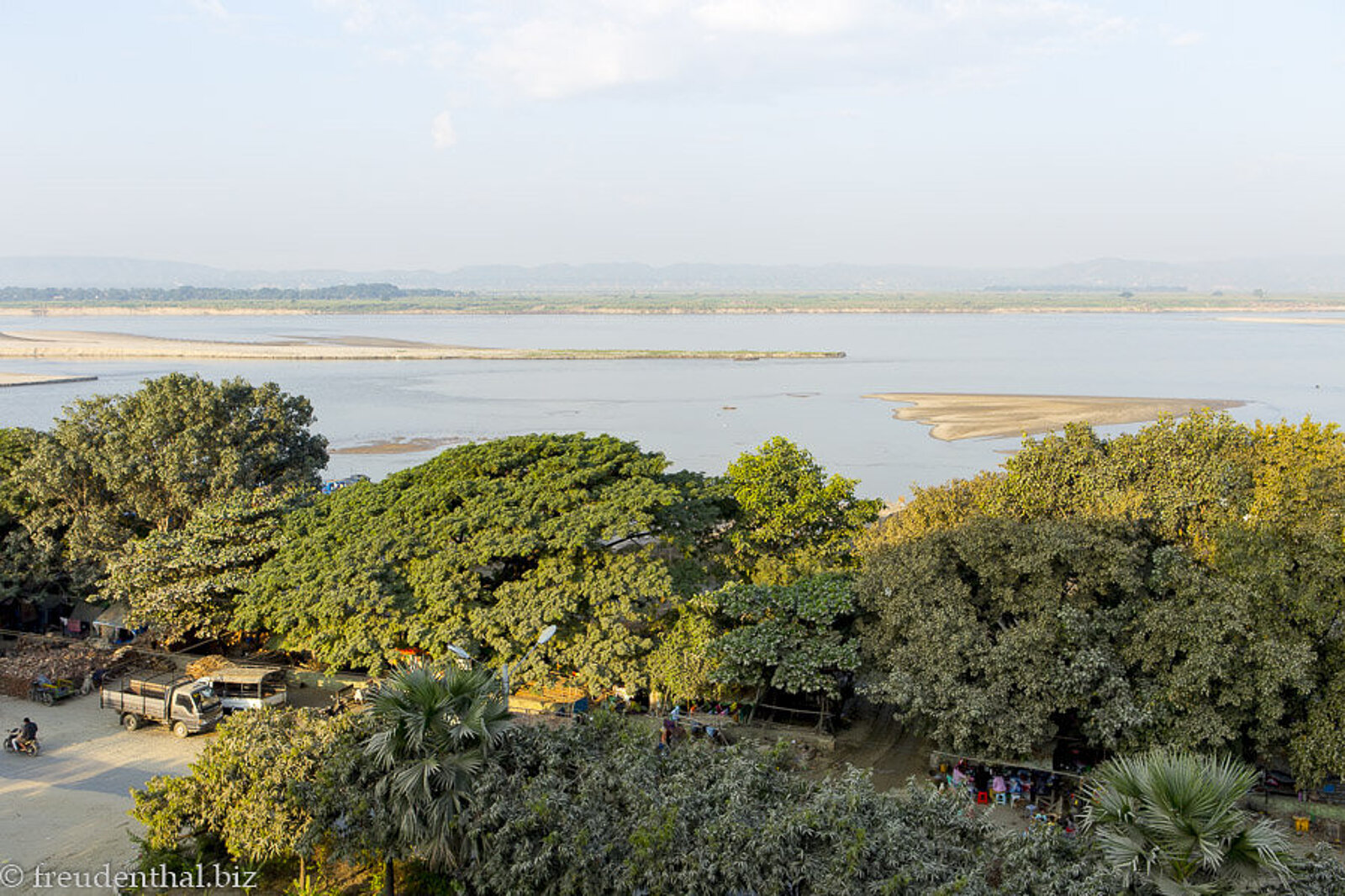 Blick auf den Fluss Irrawaddy bei Mandalay