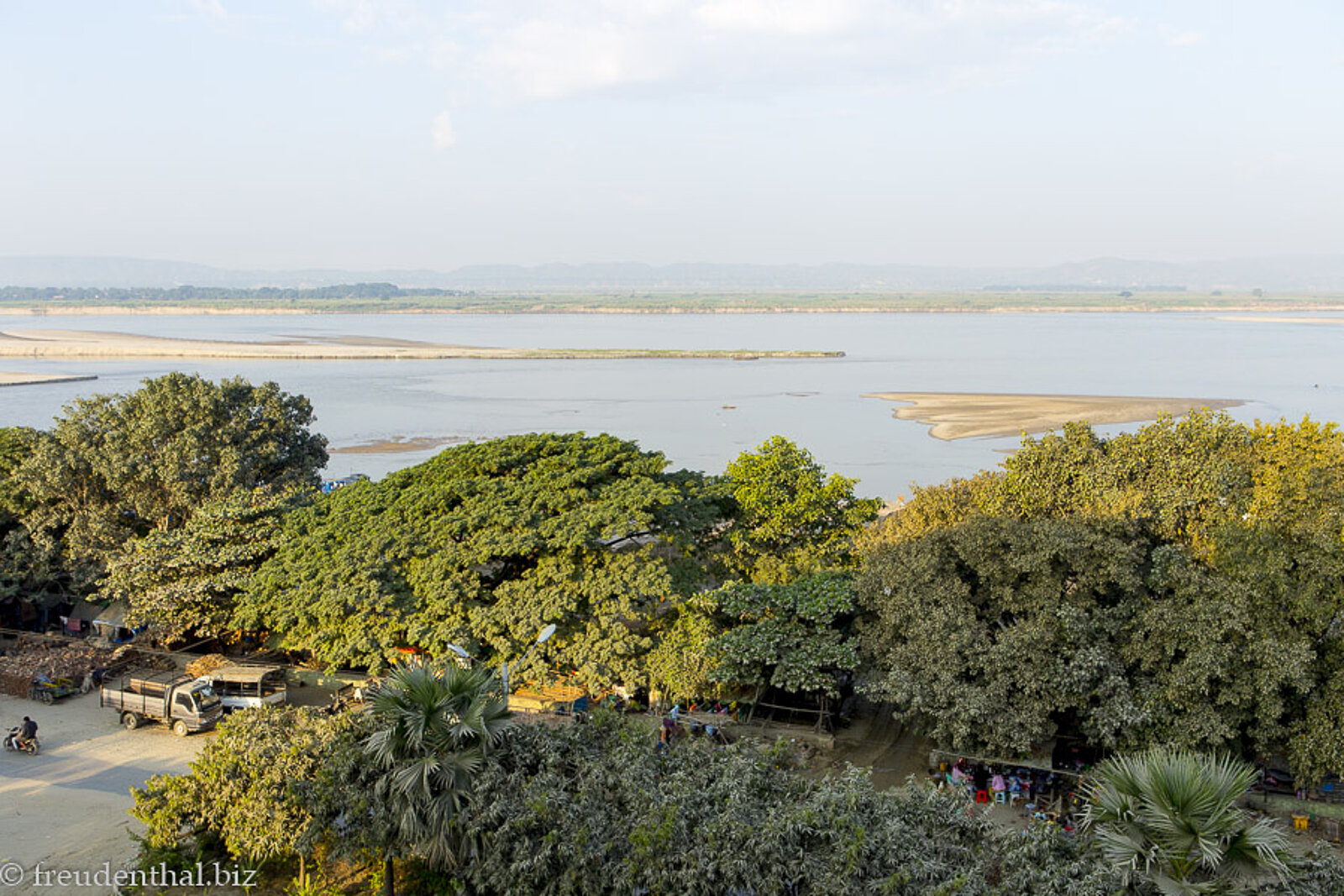 Blick auf den Fluss Irrawaddy bei Mandalay