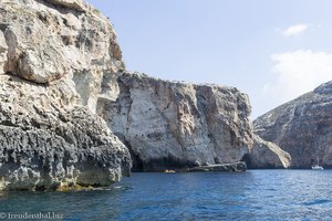 Hohe Felsküsten bei der Blauen Grotte auf Malta