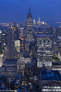 Empire State Building ohne Beleuchtung vom Top of the Rock