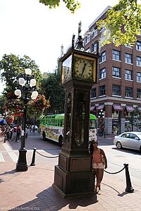 Steam Clock in Gastown Vancouver - Rundreise Kanada