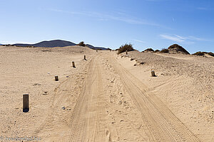 Sandiger Radweg auf La Graciosa