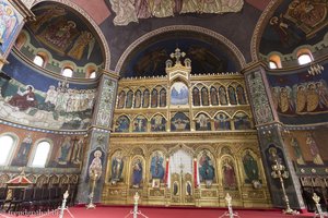Vergoldete Ikonenwand der Orthodoxen Kathedrale von Sibiu