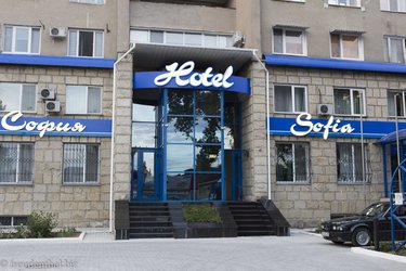 Eingang vom Hotel Sofia in Tiraspol