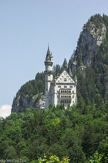 Blick auf das Schloss Neuschwanstein aus der Ferne